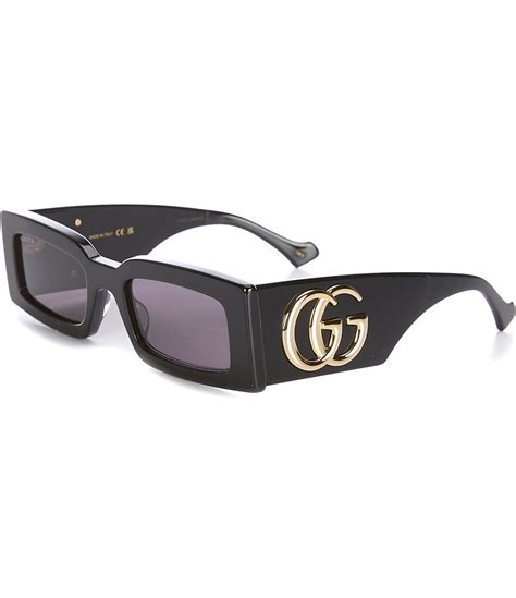 gucci oversized rectangle sunglasses|Gucci generation 53mm rectangular sunglasses.